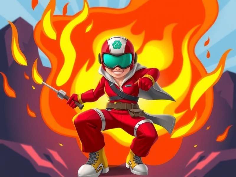 Flame Buster Pro main character fighting fire